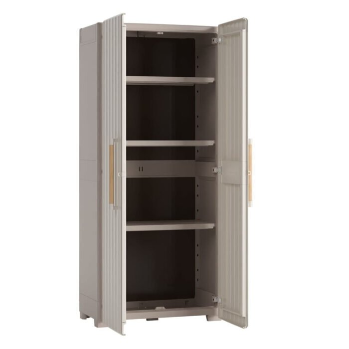 Storage Cabinet with Shelves Groove Beige and Sand