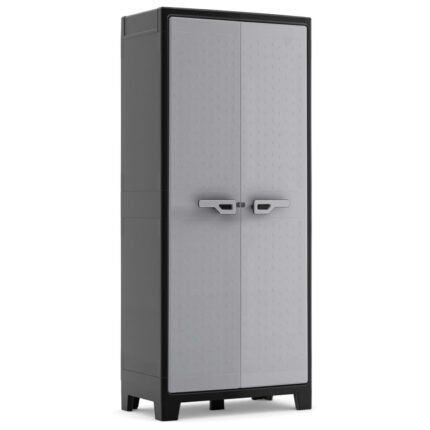 Multipurpose Storage Cabinet Titan Black and Grey 182 Cm