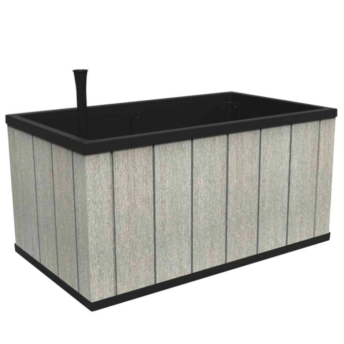 Garden Planter Sequoia Medium Grey PP 240929