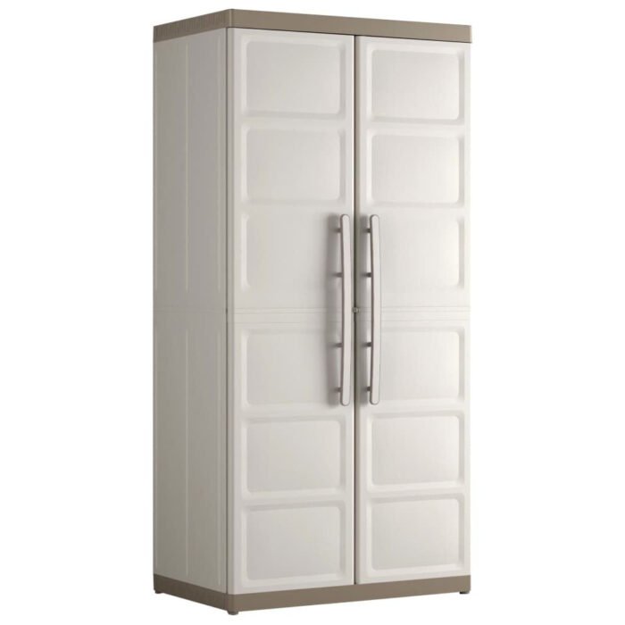 Multipurpose Storage Cabinet Excellence Beige and Taupe 182 Cm