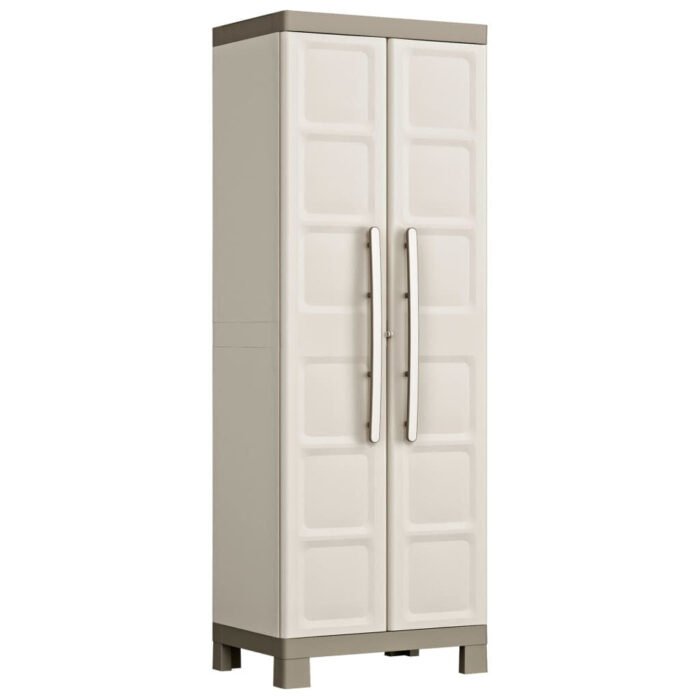 Multipurpose Storage Cabinet Excellence Beige and Taupe 182 Cm