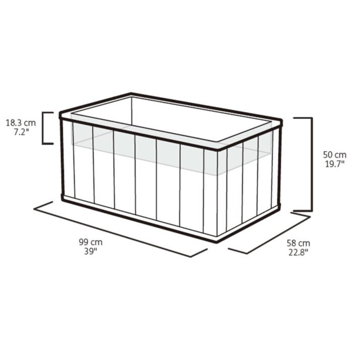 Garden Planter Sequoia Medium Grey PP 240929