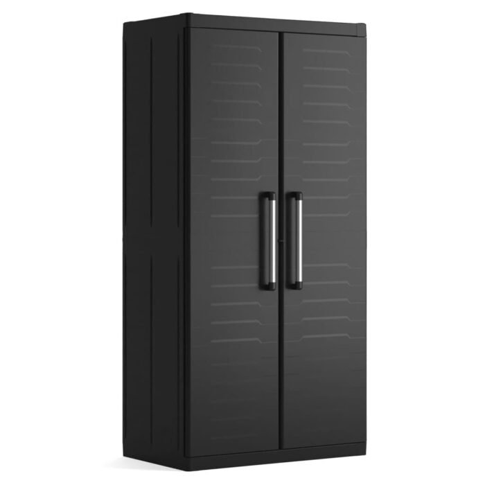 Tall Storage Cabinet Detroit XL Black