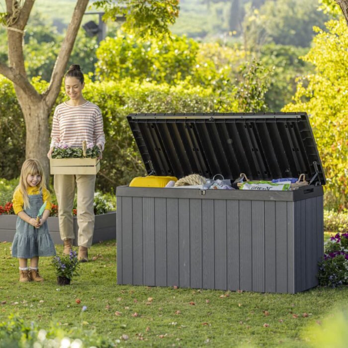 Garden Storage Box Darwin 570 L Grey