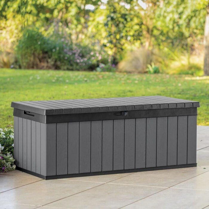 Garden Storage Box Darwin 380 L Grey