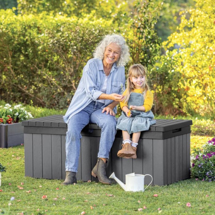 Garden Storage Box Darwin 380 L Grey