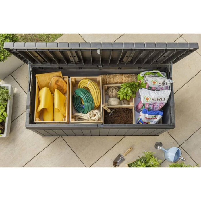 Garden Storage Box Darwin 570 L Grey