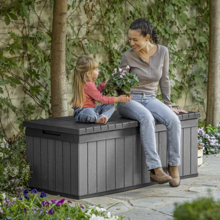 Garden Storage Box Darwin 380 L Grey