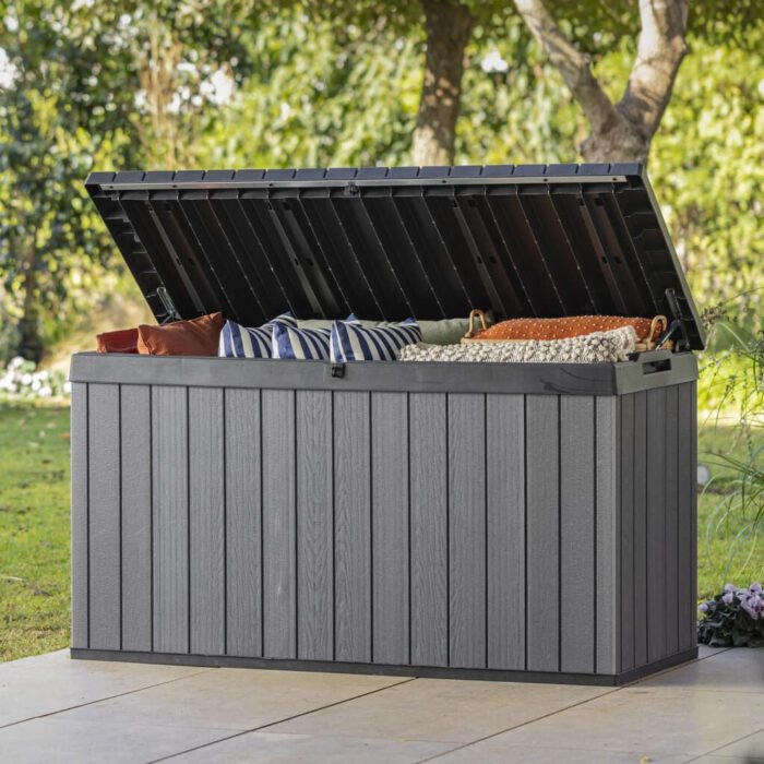 Garden Storage Box Darwin 570 L Grey